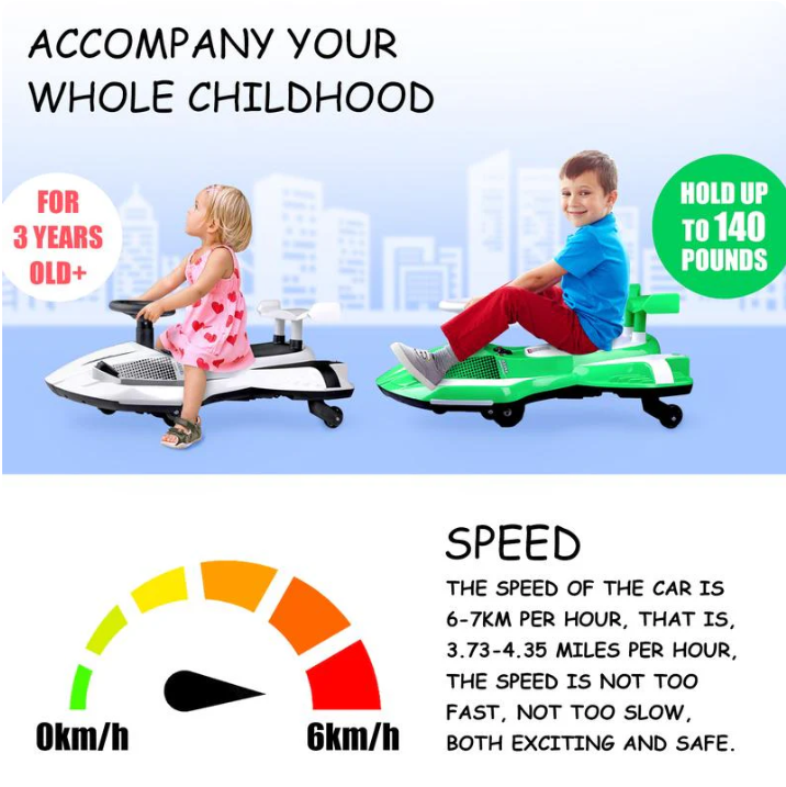 ๐๐12V Kids wiggle car with Lights& Bluetooth