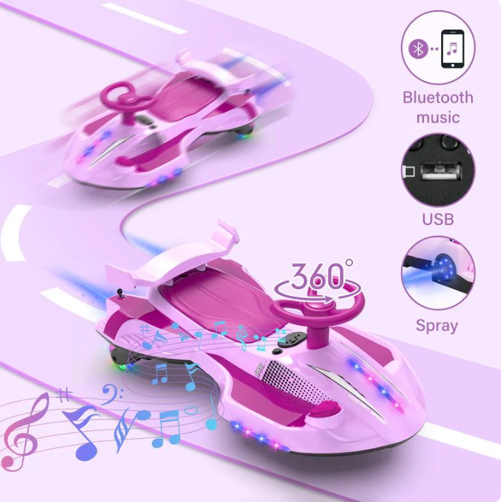 ๐๐12V Kids wiggle car with Lights& Bluetooth
