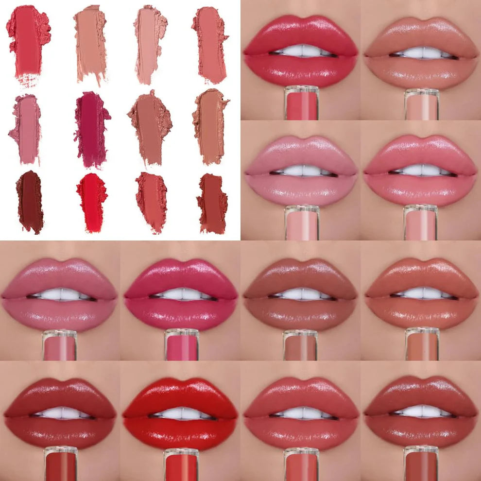KAMOJI Lips Staining Lip Oil, 2025 New 12 Colors Cream Texture Lipstick Long-Lasting Moisturizing Lip Oil, Upgrade Waterproof Lipstick Creamy Lip Gloss Non-stick to Cup