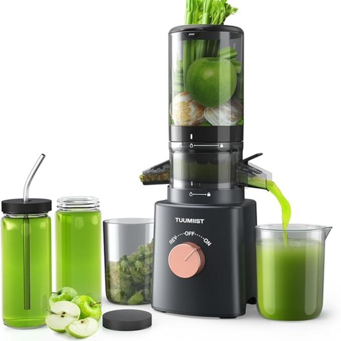 🍹Cold Press Juicer – Large Feed Chute, Easy Clean, BPA Free