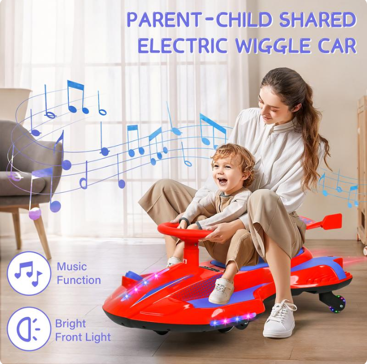 ๐๐12V Kids wiggle car with Lights& Bluetooth