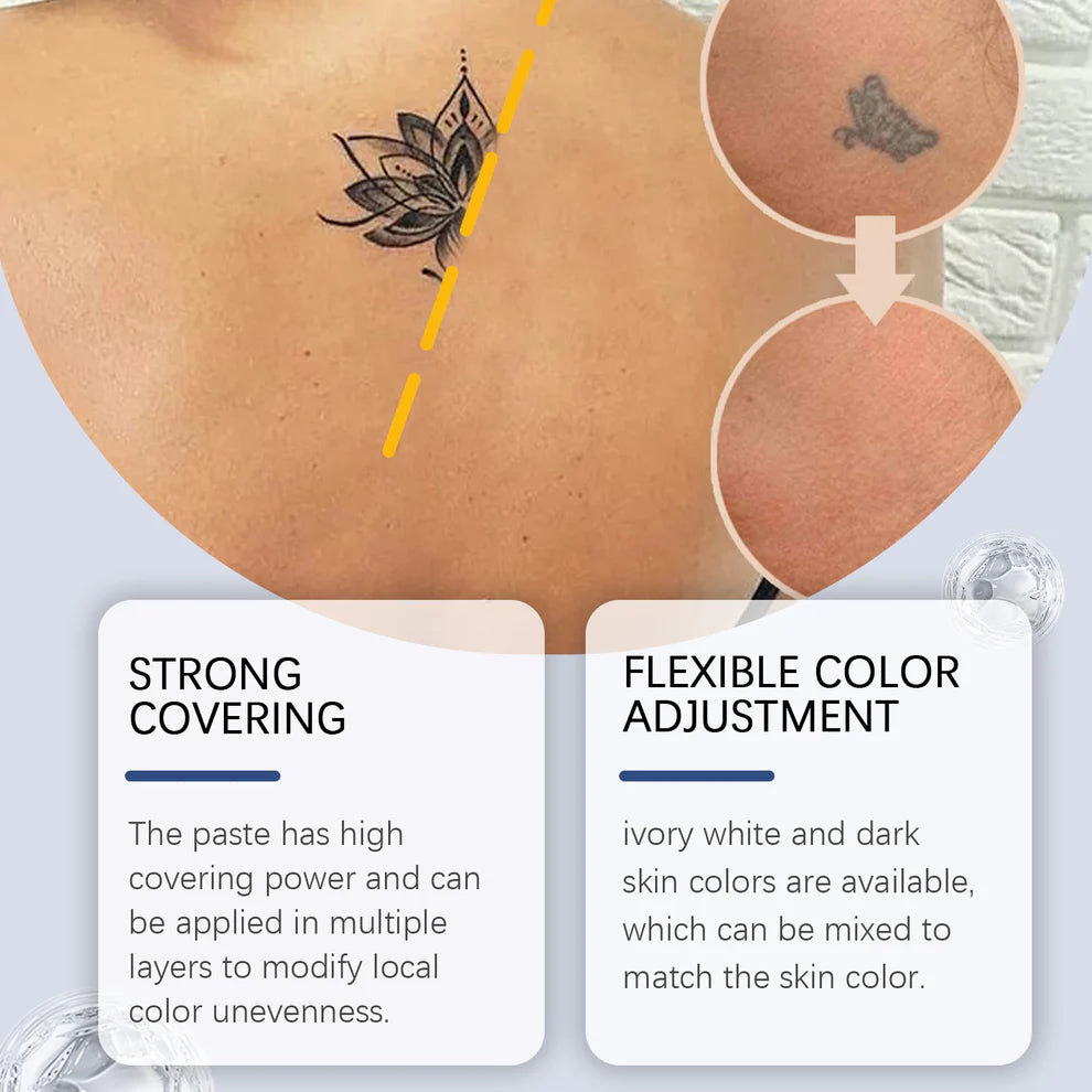 Tattoo Cover Up Makeup Waterproof, Full Coverage Concealer for Tattoos, Dark Spots & Scars, Long Lasting, Smudge-Proof & Transfer-Resistant