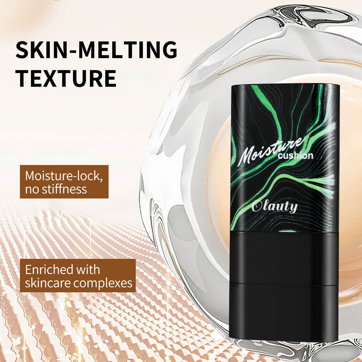Waterproof foundation stick concealer waterproof double-ended makeup brush two-in-one nude makeup liquid foundation