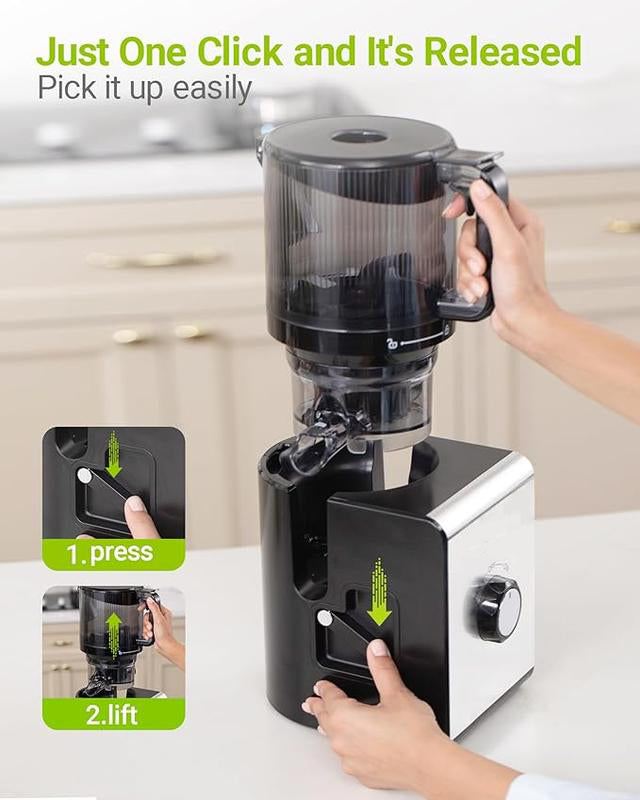 🍹Cold Press Juicer – Large Feed Chute, Easy Clean, BPA Free
