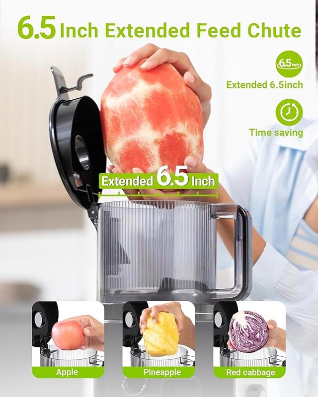 🍹Cold Press Juicer – Large Feed Chute, Easy Clean, BPA Free
