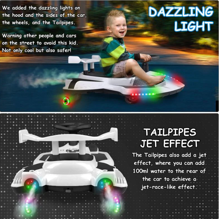 ๐๐12V Kids wiggle car with Lights& Bluetooth
