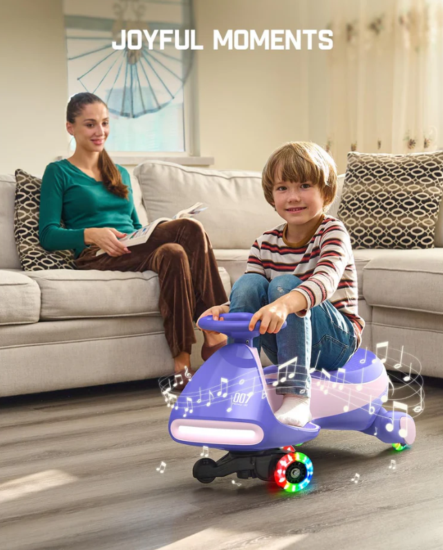 🐑 🐑 Electric Wiggle Car for Kids – 2 Speeds, Lights & Music