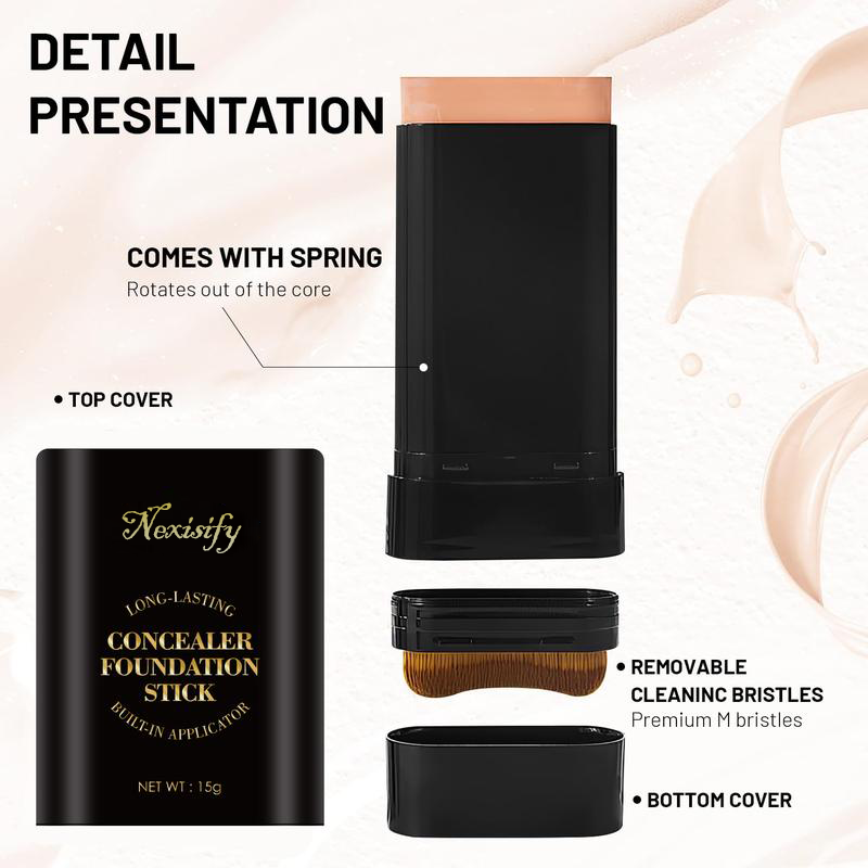 💞Final 3 Hours: 70%OFF🔥 Foundation Concealer Stick Dual-ended brush head for flawless skin
