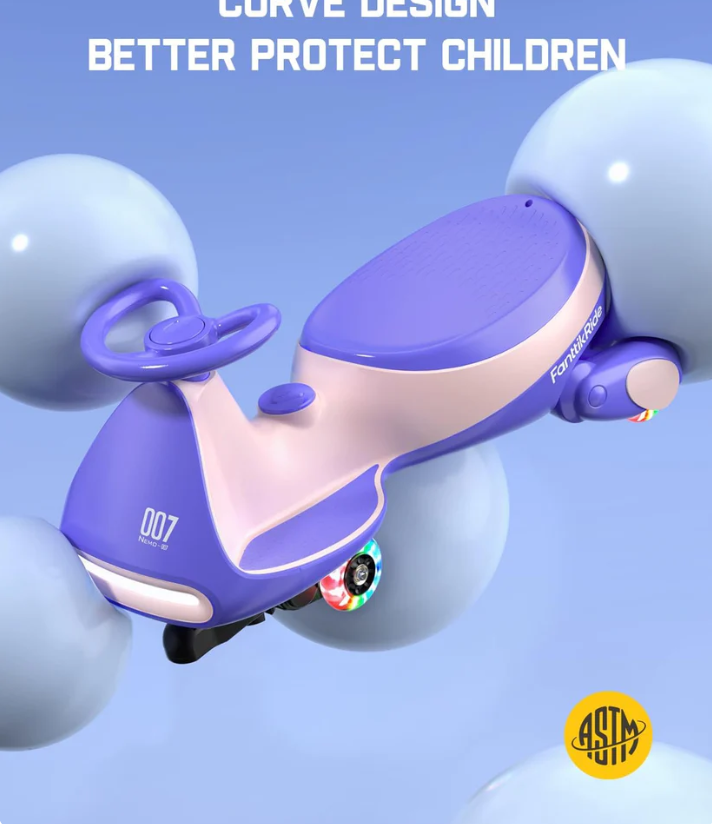 🐑 🐑 Electric Wiggle Car for Kids – 2 Speeds, Lights & Music