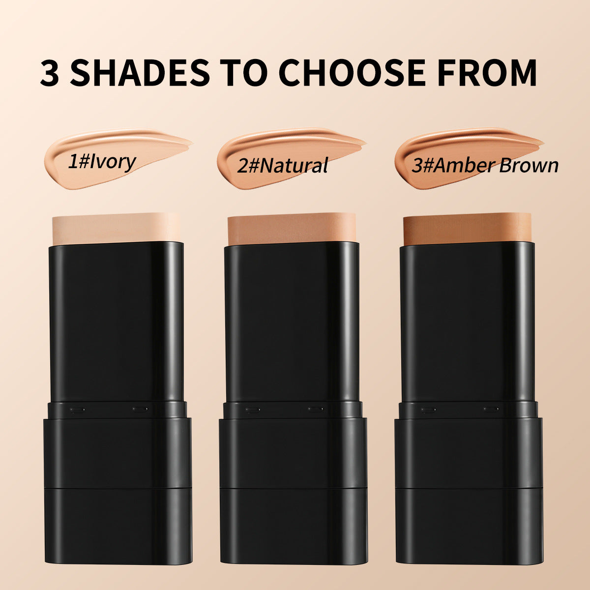 Waterproof foundation stick concealer waterproof double-ended makeup brush two-in-one nude makeup liquid foundation