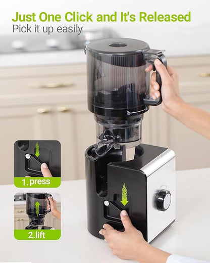 🍹Cold Press Juicer – Large Feed Chute, Easy Clean, BPA Free