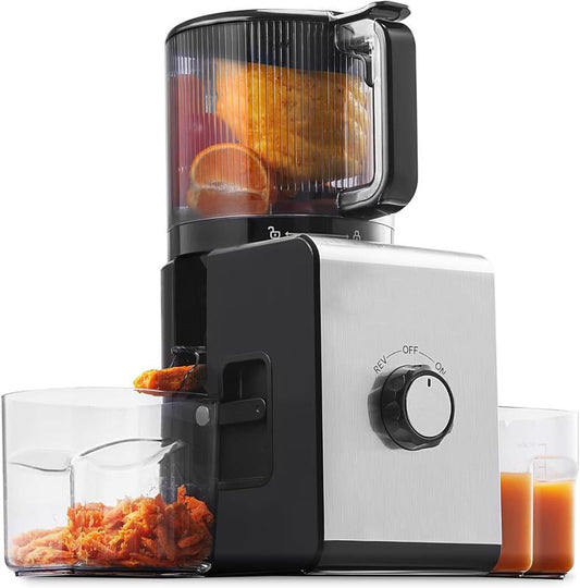 🍹Cold Press Juicer – Large Feed Chute, Easy Clean, BPA Free
