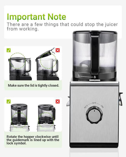 🍹Cold Press Juicer – Large Feed Chute, Easy Clean, BPA Free