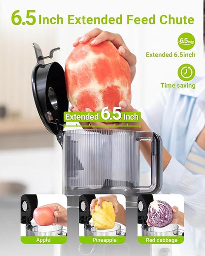 🍹Cold Press Juicer – Large Feed Chute, Easy Clean, BPA Free